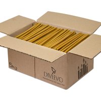 Karton 5 Kg - 1750 Stk. Gelbe Klosterkerzen N140 Aus Bienenwachs 16 cm Lang von diveevoshop