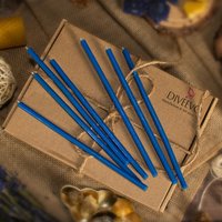 Kerzenbündel Blaue Bienenwachskerzen Hochwertige Ritualkerzen Durchgefärbt 18, 5 cm Ø-6, 1 Mm I 60 Min Brenndauer von diveevoshop