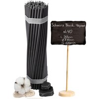 Schwarze Bienenwachskerzen Hochwertige Ritualkerzen 26, 5 cm Ø-7, 15 Mm I 120 Min Brenndauer N40 von diveevoshop