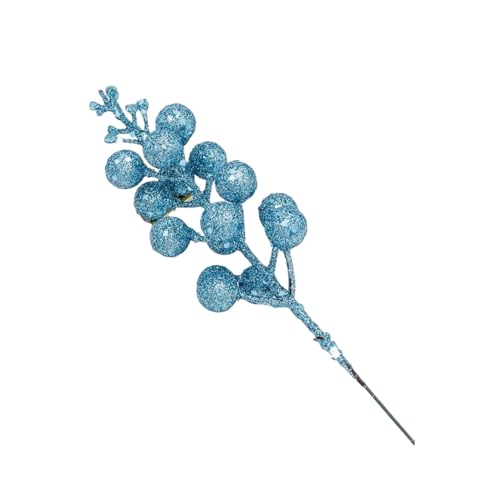 diwedaso 20 Stück Elegante Weihnachtsbaumdekorationen für Hochzeiten, Schaumstoff Weihnachtsbaum, künstliche Früchte, künstliche Beeren, Hellblau diwedaso 20 Stück Elegante Weihnachtsbaumdekorationen für Hochzeiten, Schaumstoff Weihnachtsbaum, künstliche Früchte, künstliche Beeren, Hellblau von diwedaso