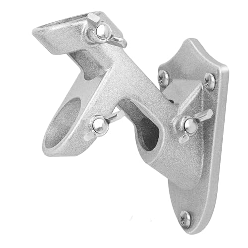 diwedaso Doppelmund Flaggenhalter für das, robuste Stange aus rostbeständigem, robustem Material und Winkeln sowie Outdoor Zubehör, silbrig von diwedaso