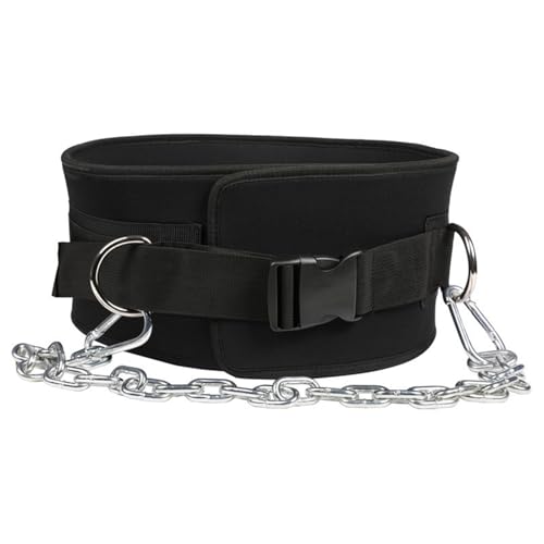 diwedaso Kettengürtel mit Stahlkette für Klimmzüge mit intensivem Gewicht. Dicker Gewichthebergürtel mit Hebekette für Rückenstütze. ABS, Kunststoffschnalle diwedaso Kettengürtel mit Stahlkette für Klimmzüge mit intensivem Gewicht. Dicker Gewichthebergürtel mit Hebekette für Rückenstütze. ABS, Kunststoffschnalle von diwedaso