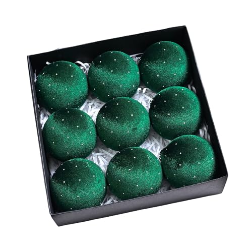 diwedaso Kunststoff Samt Ornament Set, für exquisite, beflockte, bruchsichere Deko Glühbirnen, Party Ornament, für Ornamentkugeln, Grün diwedaso Kunststoff Samt Ornament Set, für exquisite, beflockte, bruchsichere Deko Glühbirnen, Party Ornament, für Ornamentkugeln, Grün von diwedaso