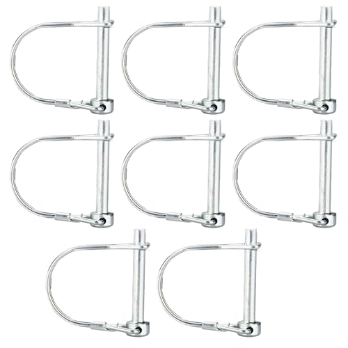 diwedaso Schnellverschluss Anhängerhaubenschloss mit Drahtsicherungsstiften, robuster Sicherheitskupplungsstift, Wellenverriegelungsstift mit rundem , 6*70 von diwedaso