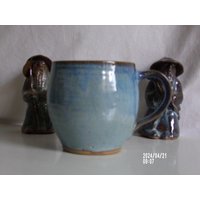 Blaue Keramik Tasse, 350Ml, Handarbeit von dixKeramikwerkstatt
