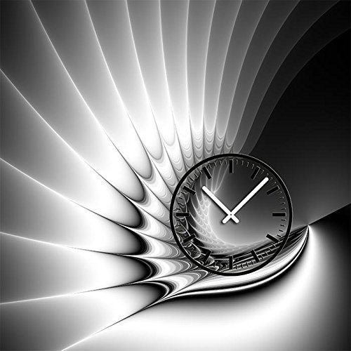 dixtime 4220 Designer Wanduhr, Wanduhren, Moderne Wohnraumuhr 50cm x 50cm von dixtime