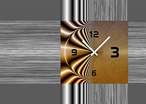 dixtime 5054 Designer Wanduhr, Wanduhren, Moderne Wohnraumuhr 35cm x 50cm von dixtime