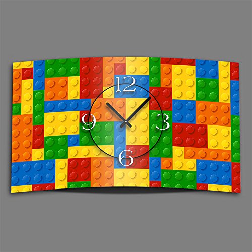 dixtime Bausteine bunt Designer Wanduhr modernes Wanduhren Design leise kein Ticken 3DS-0013 dixtime Bausteine bunt Designer Wanduhr modernes Wanduhren Design leise kein Ticken 3DS-0013 von dixtime