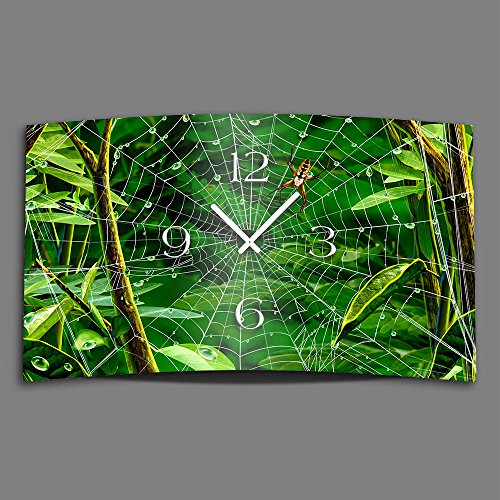 dixtime Dschungel Spinnennetz Designer Wanduhr modernes Wanduhren Design leise kein Ticken 3DS-0094 von dixtime