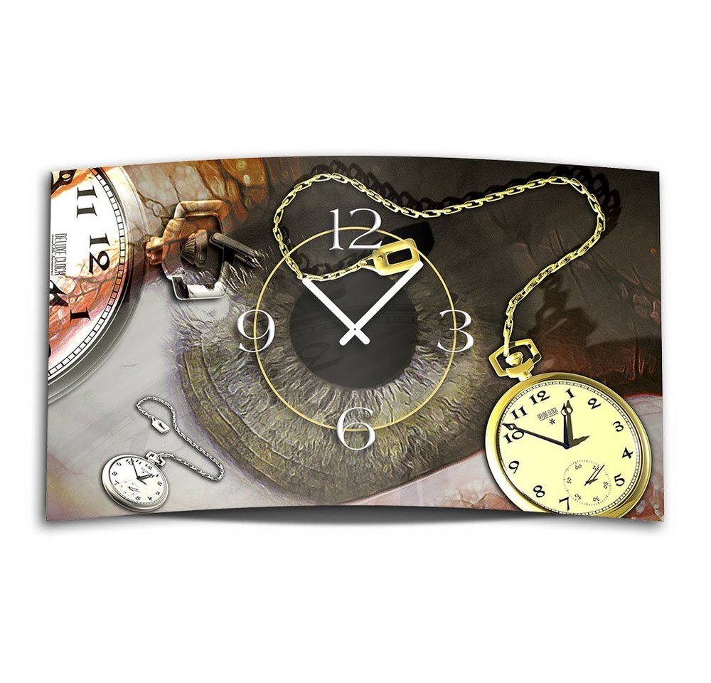 dixtime Wanduhr Digital Designer Art Taschenuhr Designer Wanduhr modernes Wanduhren (Einzigartige 3D-Optik aus 4mm Alu-Dibond) von dixtime