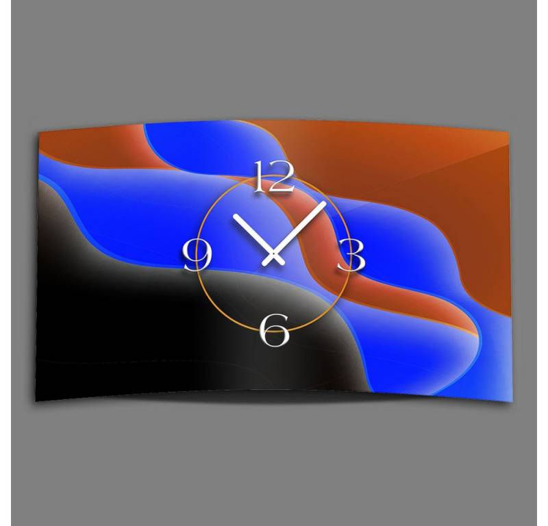 dixtime Wanduhr Digital Designer Art abstrakt Designer Wanduhr (Einzigartige 3D-Optik aus 4mm Alu-Dibond) von dixtime