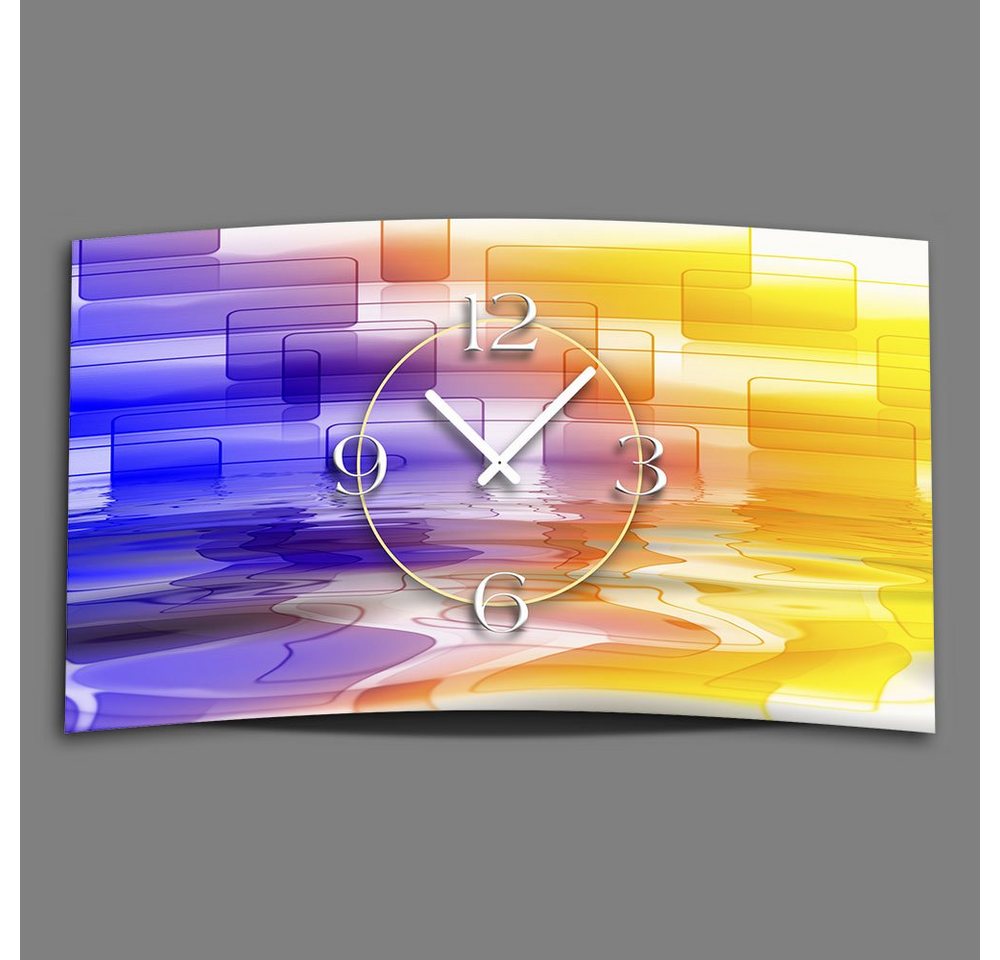 dixtime Wanduhr Digital Designer Art abstrakt Designer Wanduhr modernes Wanduhren (Einzigartige 3D-Optik aus 4mm Alu-Dibond) von dixtime