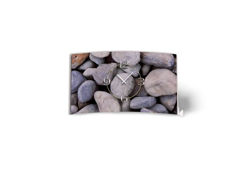 dixtime Wanduhr Natur Steine Designer Wanduhr (Einzigartige 3D-Optik aus 4mm Alu-Dibond) von dixtime