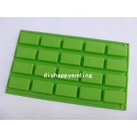 20 Stück Rechteck Schokoladenform Seifenform Flexibel Silikon Backform Keks Plätzchen Backformen Epoxy Pudding Backwerkzeug von diyhappyending