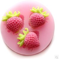 3-Fach Erdbeere Schmuckform Polymer Clay Form Fondant Formen Schokoladenform Flexible Silikon Fimo Harz Backentoolsf0515 von diyhappyending
