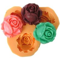 3-Fach Rose Blume Polymer Clay Form Fondant Formen Schokolade Flexible Silikon Fimo Harz Backen Werkzeuge F0041 von diyhappyending