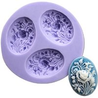 3 Mulden F0197 Rose Blume Polymer Clay Form Fondant Formen Schokoladenform Flexible Silikon Fimo Harz Backwerkzeuge von diyhappyending
