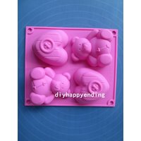 4-Bär Herz Kuchen Seifenform Flexible Silikon Backform Keks Schokolade Cookie Backformen Epoxy Pudding Backwerkzeug von diyhappyending
