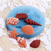 7-Cavity Shell Star Fish Polymer Clay Form Fondant Formen Schokoladenform Flexible Silikon Fimo Harz Backwerkzeuge F1265 von diyhappyending