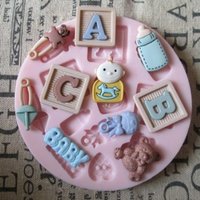 Baby Abc Herz Polymer Clay Mold Fondant Formen Schokoladenform Flexible Silikon Fimo Harz Backenwerkzeuge von diyhappyending