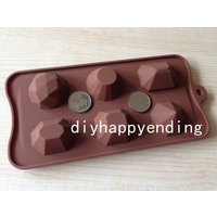 Diamant Juwel Kuchenform Flexible Silikonseifenform Für Schokoladenkeks Backformen Pudding Gelee Backenwerkzeuge von diyhappyending