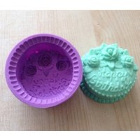 Geburtstag Rose Blume Kuchen Form Flexible Silikon Seife Für Schokolade Cookie Backformen Pudding Gelee Backwerkzeuge von diyhappyending