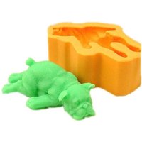 R0587 Fauler Hund Seifenform Flexible Silikon Backform Kuchenform Polymer Clay Harz Handwerk Backenwerkzeuge Badebombe von diyhappyending