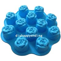 Rosen Blumen Backform Flexible Silikon Für Keks Schokolade Cookie Backformen Epoxy Pudding Gelee Backen von diyhappyending