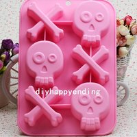Schädel Knochen Seifenform Flexible Silikon Backform Für Keks Schokolade Cookie Backformen Epoxyform Pudding Gelee Backwerkzeuge von diyhappyending