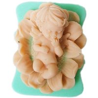 Schlafender Engel Blumenfee Seifenform Flexible Silikon Backform Kuchenform Polymer Clay Harz Handwerk Backenwerkzeuge Badebombe R0606 von diyhappyending