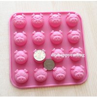 Schwein Schokoladenform Flexible Silikon Backform Keks Cookie Backformen Epoxy Pudding Backenwerkzeuge von diyhappyending