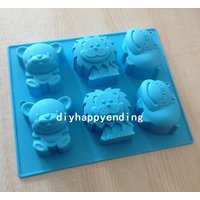 Tier Löwe-Bär-Büffel-Kuchen-Form Flexible Silikon-Seifenform Für Schokoladen-Plätzchen-Backformen-Pudding-Gelee-Backen-Werkzeuge Tier Löwe-Bär-Büffel-Kuchen-Form Flexible Silikon-Seifenform Für Schokoladen-Plätzchen-Backformen-Pudding-Gelee-Backen-Werkzeuge von diyhappyending