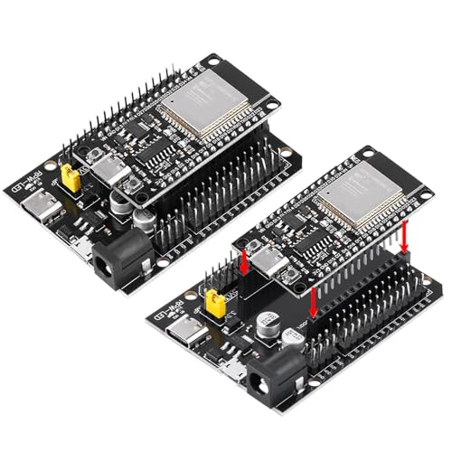 2 Sätze für ESP32S und Terminal Adapter, NodeMcu für ESP32 Entwicklungsboard WLAN WiFi Bluetooth CH340 Chip 2 Sätze für ESP32S und Terminal Adapter, NodeMcu für ESP32 Entwicklungsboard WLAN WiFi Bluetooth CH340 Chip von diymore