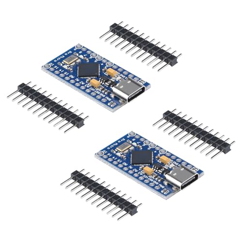 2 Stück Pro Micro 32U4 Modul Typ-C Entwicklungsboard 5V 16MHz Mikrocontroller 2 Stück Pro Micro 32U4 Modul Typ-C Entwicklungsboard 5V 16MHz Mikrocontroller von diymore