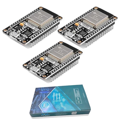 Diymore 3 Stück für ESP32 NodeMcu für ESP32 Entwicklungsboard 2.4 GHz Dual Core WLAN WiFi Bluetooth CP2102 Chip von diymore