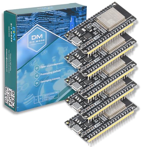 Diymore 5 Stück für ESP32 NodeMCU Module für ESP32 Dev Kit C Development Board Entwicklungsplatine 2,4 GHz Dual Core WLAN WiFi Bluetooth CP2102 Chip Diymore 5 Stück für ESP32 NodeMCU Module für ESP32 Dev Kit C Development Board Entwicklungsplatine 2,4 GHz Dual Core WLAN WiFi Bluetooth CP2102 Chip von diymore