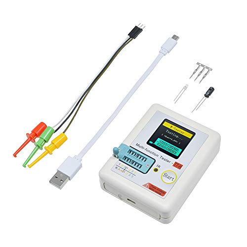 diymore Transistor Tester TC-T7-H TFT ESR Tester Widerstand Kondensator Messung mit Ein-Tasten-Bedienung, Grafikanzeige für Dioden Triode Kondensator Widerstand von diymore