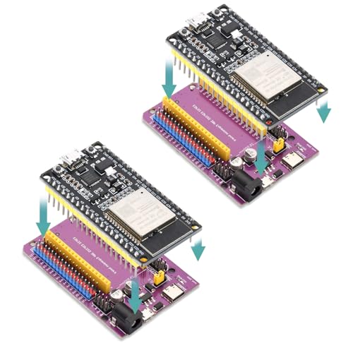 diymore 2 PCS ESP32 und Terminal Adapter, ESP32 Dev Kit C Development Board NodeMcu ESP32 Entwicklungsplatine 2,4 GHz Dual Core WLAN WiFi Bluetooth CP2102 Chip diymore 2 PCS ESP32 und Terminal Adapter, ESP32 Dev Kit C Development Board NodeMcu ESP32 Entwicklungsplatine 2,4 GHz Dual Core WLAN WiFi Bluetooth CP2102 Chip von diymore