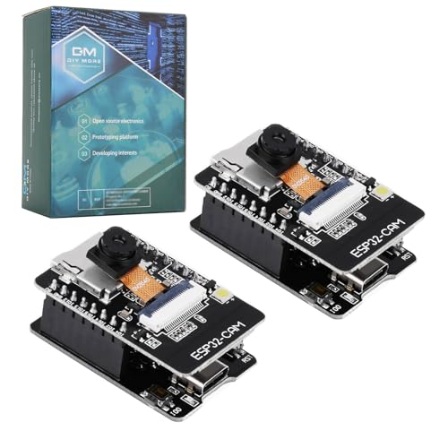diymore 2 Stücke für ESP32 USB C für ESP32 CAM Entwicklungsplatine, WLAN/Bluetooth, DC 5V Dual-Core-Entwicklungsplatine mit 2640 Kamera Modul von diymore