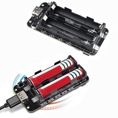 diymore 2PCS Battery Shield V8 3V 5V Micro-USB-Anschluss Typ C USB kompatibel für ESP32 für ESP8266 WiFi von diymore