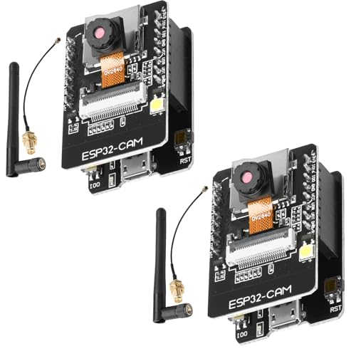 diymore 2PCS ESP32 CAM Entwicklungsplatine, ESP32-CAM MB WiFi/Bluetooth Entwicklung Board, DC 5V Dual-Core-Entwicklungsplatine mit 2,4 G Antennen IPEX, 2640 Kamera-TF-Karten-Modul diymore 2PCS ESP32 CAM Entwicklungsplatine, ESP32-CAM MB WiFi/Bluetooth Entwicklung Board, DC 5V Dual-Core-Entwicklungsplatine mit 2,4 G Antennen IPEX, 2640 Kamera-TF-Karten-Modul von diymore