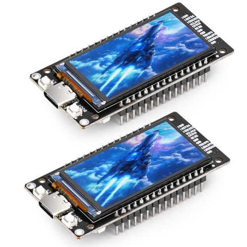 diymore 2PCS für ESP32 Entwicklungsplatine mit 1.96inch LCD Display 2.4 GHz WLAN WiFi Bluetooth BLE MCU CH340 Chip für ESP32 Nodemcu USB C von diymore
