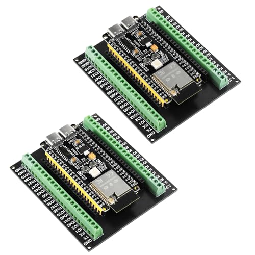 diymore 2PCS für ESP32-S3 DevKitC-1 N16R8 Modul, Expansionsbehörde für Entwicklungsbehörden, für ESP32 S3 1-N16R8 Entwicklungsboard mit WiFi, Bluetooth 5.0,USB C Anschließbare Antenne von diymore