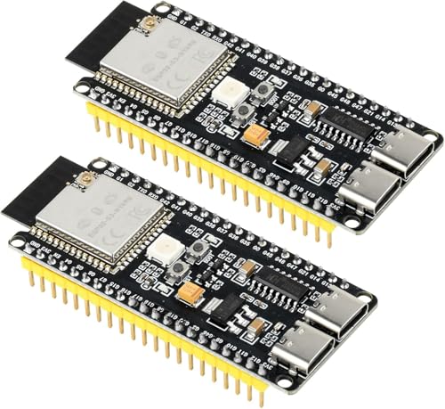 diymore 2PCS für ESP32-S3 DevKitC-1 N16R8 Modul, für ESP32 S3 1-N16R8 Entwicklungsboard mit WiFi, Bluetooth 5.0,USB C Anschließbare Antenne diymore 2PCS für ESP32-S3 DevKitC-1 N16R8 Modul, für ESP32 S3 1-N16R8 Entwicklungsboard mit WiFi, Bluetooth 5.0,USB C Anschließbare Antenne von diymore