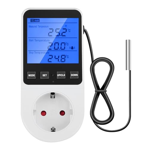 diymore 3600W Thermostat mit Clock Timer Fühler Digital Temperaturregler Steckdose mit Hoch- und Tieftemperaturalarm für Gewächshaus Aquarium Kühlschrank Heizung Kühlen diymore 3600W Thermostat mit Clock Timer Fühler Digital Temperaturregler Steckdose mit Hoch- und Tieftemperaturalarm für Gewächshaus Aquarium Kühlschrank Heizung Kühlen von diymore