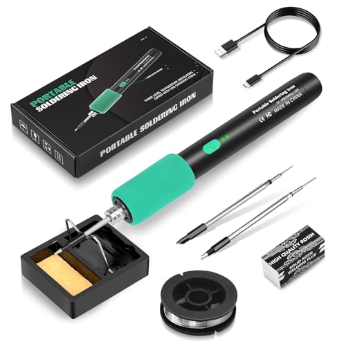 diymore Akku Lötkolben Set, USB Kabelloses Lötkolben Set, 3 Gänge Temperatur Einstellbare 180 ℃-450 ℃, 3 Lötspitzen, Lötdraht, Lötpaste, lötkolben akku für Reparatur des Schweißens diymore Akku Lötkolben Set, USB Kabelloses Lötkolben Set, 3 Gänge Temperatur Einstellbare 180 ℃-450 ℃, 3 Lötspitzen, Lötdraht, Lötpaste, lötkolben akku für Reparatur des Schweißens von diymore