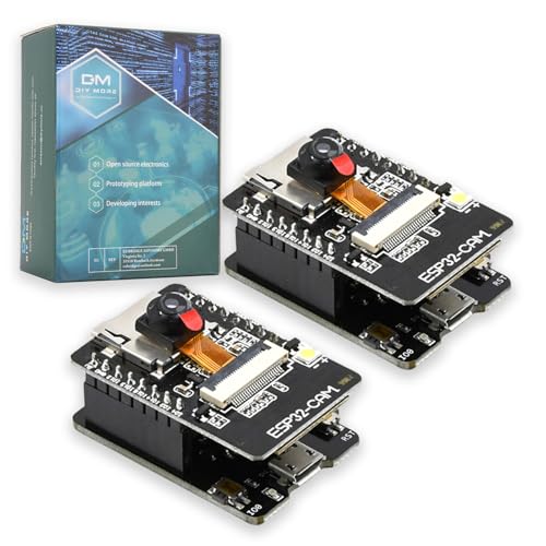 diymore ESP32 CAM Entwicklungsplatine, WLAN/Bluetooth, ESP32 DC 5V Dual-Core-Entwicklungsplatine mit 2640 Kamera-TF-Karten-Modul diymore ESP32 CAM Entwicklungsplatine, WLAN/Bluetooth, ESP32 DC 5V Dual-Core-Entwicklungsplatine mit 2640 Kamera-TF-Karten-Modul von diymore