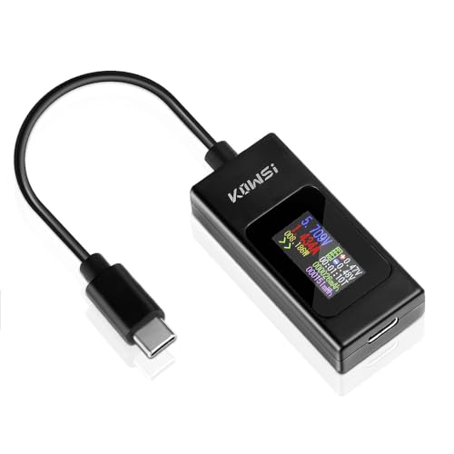 diymore USB C Tester Messgerät USB Multimeter Typ-C Voltmeter Strommesser 4-30V 0-6.5A, USB Power Meter, Anzeige Leistung Strom Spannung Temperatur diymore USB C Tester Messgerät USB Multimeter Typ-C Voltmeter Strommesser 4-30V 0-6.5A, USB Power Meter, Anzeige Leistung Strom Spannung Temperatur von diymore