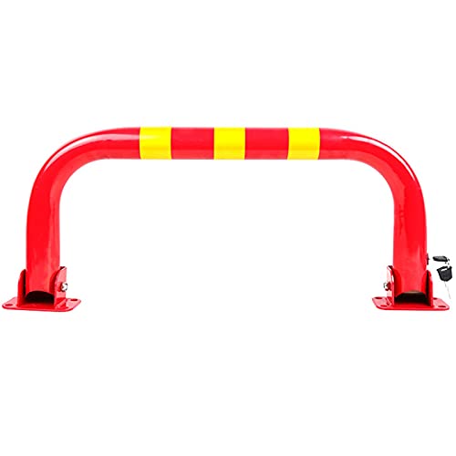 Parking Lock Auto-Parkschloss, Poller, U-Form, faltbares oberes Schloss for die Auffahrt mit reflektierendem Band(Red,33x80cm) von djgkENVQ