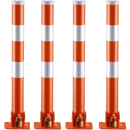 Parkplatz-Poller Parking Guardian, robustes, faltbares Parkschloss mit reflektierenden Streifen(4pack) von djgkENVQ